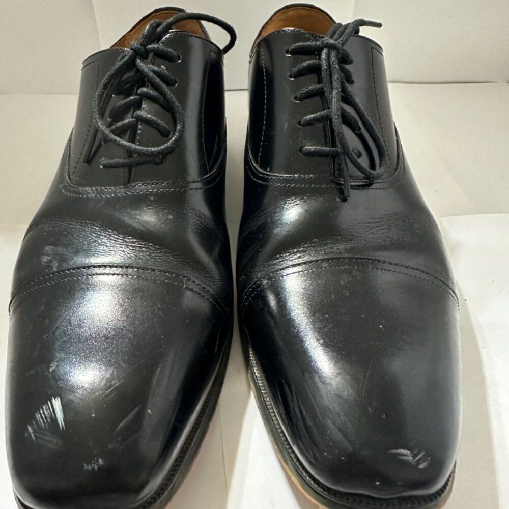 Flosheim Mens Black Leather Dress Shoes size 9 D
